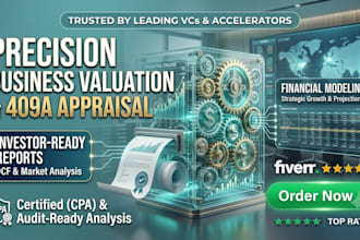 do expert business valuation, financial modeling, and 409a valuation