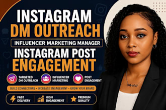 do instagram dm outreach influencer marketing  manager instagram post engagement