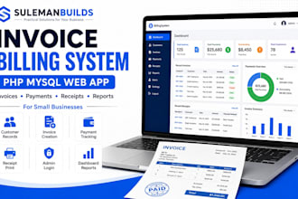 build a complete invoice generator billing and receipt system in PHP mysql