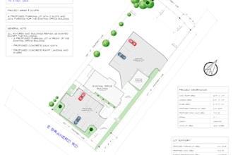 draw site plan and property plot plan for permit in autocad