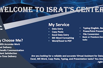 do professional ms word, excel and data entry work