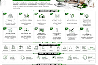 create cad, arch, interior, exterior and product designs
