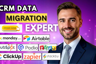 migrate contacts, deals and CRM data to monday, hubspot, zoho, odoo, pipedrive