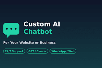 build a custom ai chatbot for your website or business