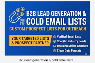 provide b2b leads and cold email lists