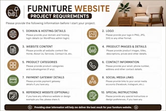 create furniture stores website design