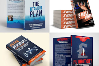create modern book cover design for ebook and paperback