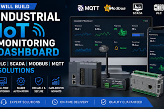 build industrial iot monitoring dashboard, plc, scada, modbus, and mqtt solution
