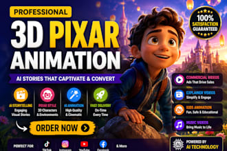 3d pixar style ai animation video storytelling 3d ai cartoon disney animation