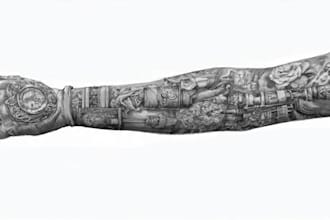 create a tattoo design of tattoo sleeve
