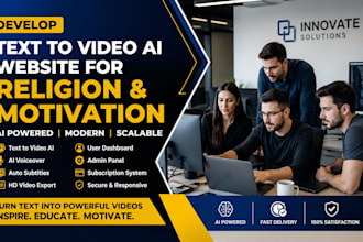 develop text to video ai website for religion and motivation