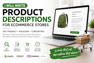 write product descriptions for ecommerce stores