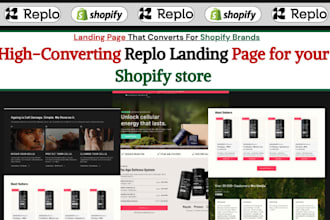 design a high converting replo landing page for your shopify store