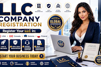llc company registration in USA, canada, estonia and poland