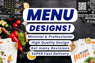 design a professional restaurant menu and food branding