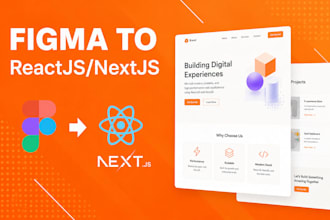 convert figma to reactjs or nextjs website