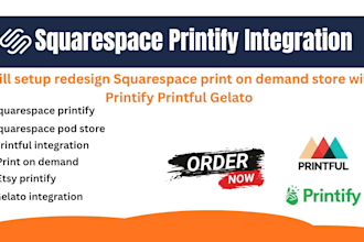 setup squarespace printify printful print on demand store