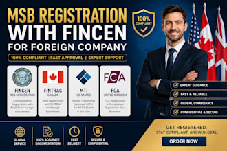 do msb registration with fincen for foreign company, mtl, fintrac, fca