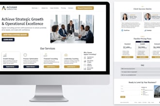 create a modern ai assisted landing page for your business