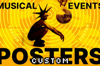 design custom editorial poster banner for music event party