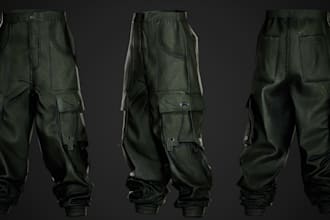create realistic aaa gameready character clothing