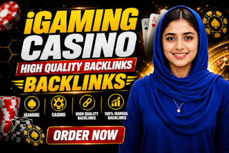 build high quality igaming backlinks for poker jekpot related sites