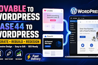 migrate lovable to wordpress, wix, base44 to wordpress, wix