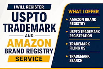 register uspto trademark and amazon brand registry service