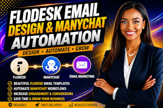 design flodesk emails and automate manychat workflows