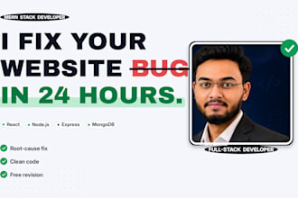 fix bugs and errors in your react, node js or mern stack website