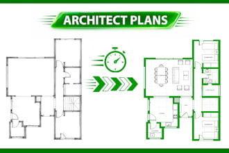 draw fast architectural autocad floor plans and elevations