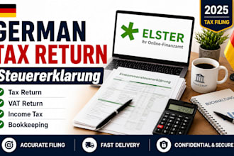 german tax return, vat, income tax and bookkeeping for freelancers self employed