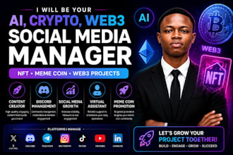 be your ai, crypto, web 3 and discord social media marketing manager