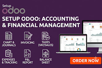 setup odoo accounting, bookkeeping, invoicing and financial management system
