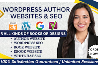 professional book author website, ebook website or author landing page