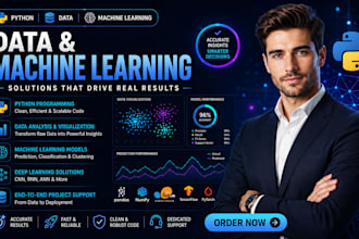 do ai machine learning, deep learning, data science solutions python