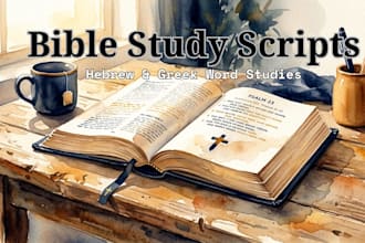 write a bible study script with hebrew and greek insights