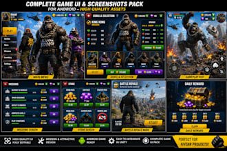 design premium mobile game UI screens