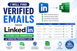 find verified emails from linkedin for b2b lead generation and prospect lists