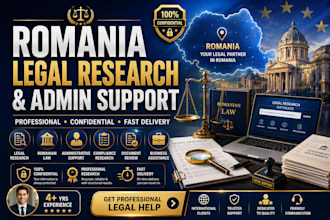 setup tailored legal research and administrative legal help in romania