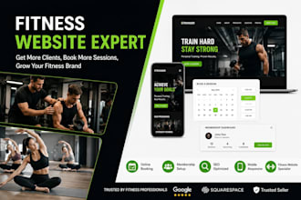 build a squarespace fitness coach website with class booking and memberships