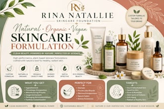 formulate natural organic vegan skincare products