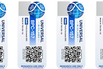 design vial label, product label design, sarms supplement label design