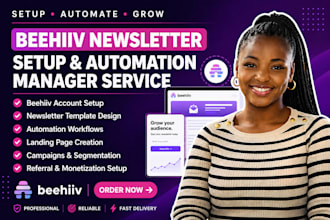 setup beehiiv newsletter template beehiiv automation manager and landing page
