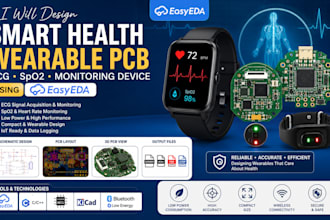 design smart health wearable pcb ecc spo2 and monitoring device using esyeda