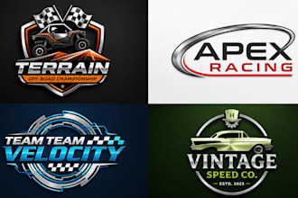 design modern motorsports, automobile, racing logo