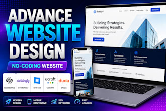 build advanced website on squarespace, strikingly, site123, ucraft and duda