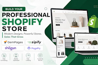 design shopify landing page and product page with pagefly gempage