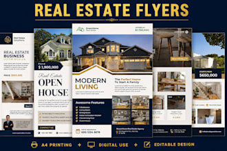 real estate flyer, real estate, flyer design, real estate brochure