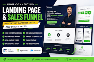create a landing page and sales funnel to increase conversions